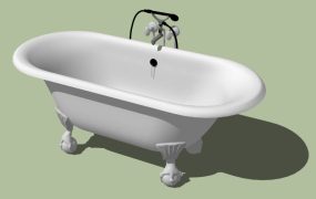 Freestanding Bathtub with Shower