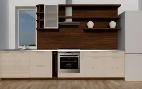 Beige And Brown Kitchen Design