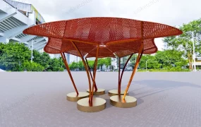 Urban Gazebo With Bench