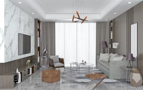 Grey Living Room Interior Design