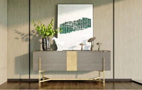 Mid Century Modern Accent Entryway Cabinet