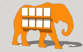 Elephant Bookshelf