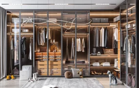 Modern Luxury Walk In Wardrobe And Dressing Room