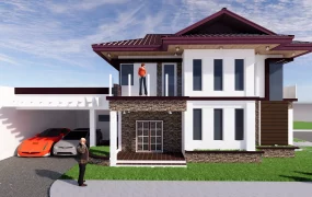 Modern Country 2 Story House