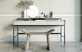 Industrial Style Makeup Vanity