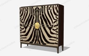 Zebra Stripe Console Cabinet