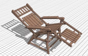 Foldable Wooden Sun Lounger