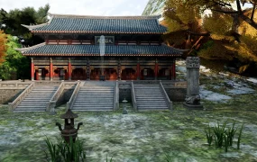 Chinese Temple In The Mountain