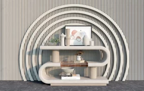 Creative Console Table Accent Wall