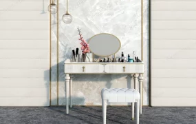 Cream And Gold Dressing Table