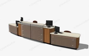 4 Person Reception Desk