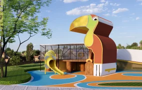 Toucan Themed Children's Playground SketchUp 3D Model