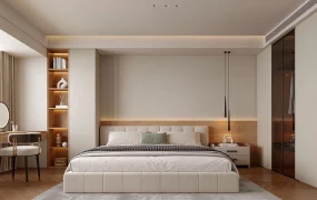 Modern Minimalist Master Bedroom Suite SketchUp 3D Model