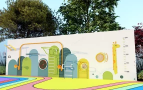Outdoor Playground Gym Wall