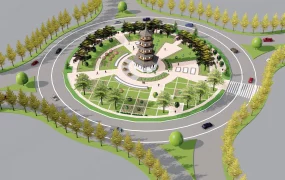 Traffic Circle Landscape Design