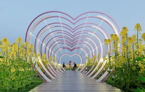 Romantic Heart Shaped Walkway