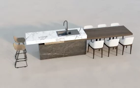Kitchen Island Table Combination