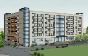 Square Office Building Exterior