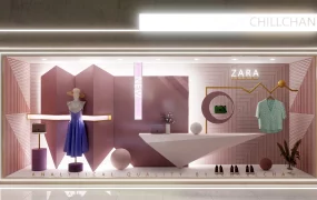 Lady Fashion Shop Window Display