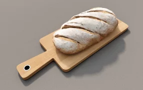 Bread On Wood Board