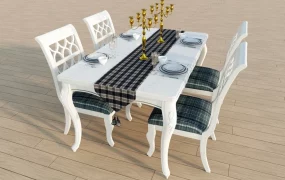 White Dining Table Set