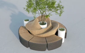 Circle Tree Bench Design
