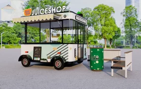Outdoor Juice Vending Cart