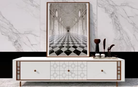 Decorative White Sideboard