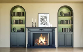 Traditional Fireplace With Bookshelves