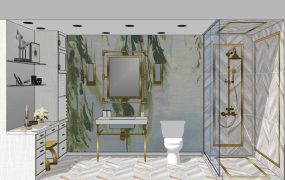 Beautiful Brass Bathroom Idea