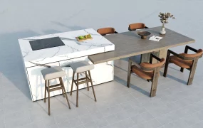 Modern Kitchen Island Bar Counter