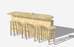 Kitchen Island Bar with Seating