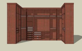 Cherry Wood Wardrobe Closet