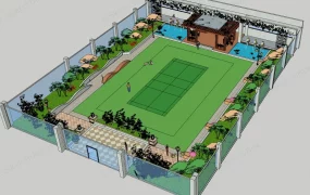 Outdoor Badminton Court