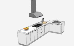 Small L Kitchen White Cabinets