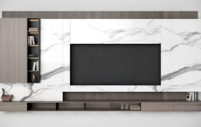 Modern Marble TV Feature Wall