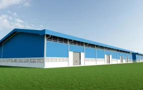Blue Warehouse Exterior