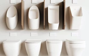 Collection Of Wall Mounted Toilets And Urinals