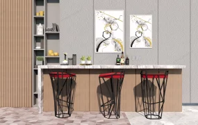 Simple Home Bar Idea