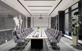 Large Modern Corporate Boardroom Layout