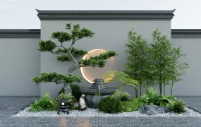 Chinese Garden Landscape Wall