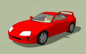 Red Toyota Supra