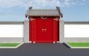 Traditional Chinese Entry Door