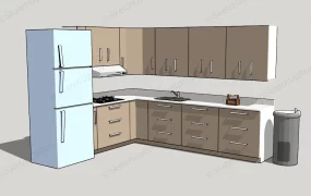 L Shaped Corner Kitchen Cabinet