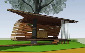 Tree Platform Deck With Canopy