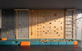 Modern Indoor Children's Bouldering Climbing Wall And Gym SketchUp 3D Model