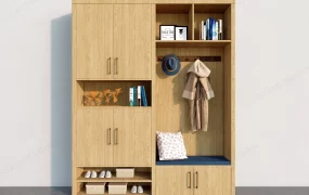 Entryway Storage Cabinet With Bench