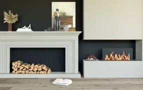 Modern Living Room Fireplace