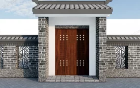 Chinese Courtyard Door