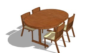 5 Piece Country Dining Set
